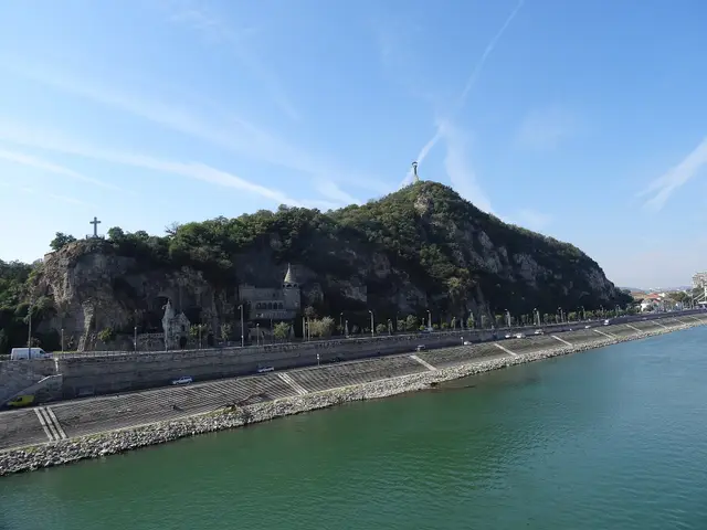 Gellért Hill rising above the Danube, topped by the Liberty Statue