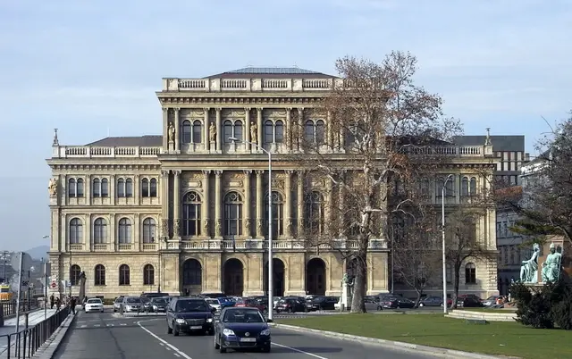 The neo-Renaissance building of the Hungarian Academy of Sciences on the Pest embankment