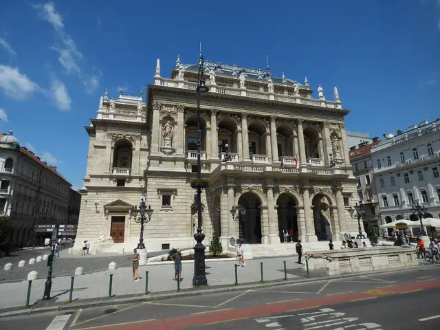 The neo-Renaissance facade of the Hungarian State Opera House on Andrássy Avenue